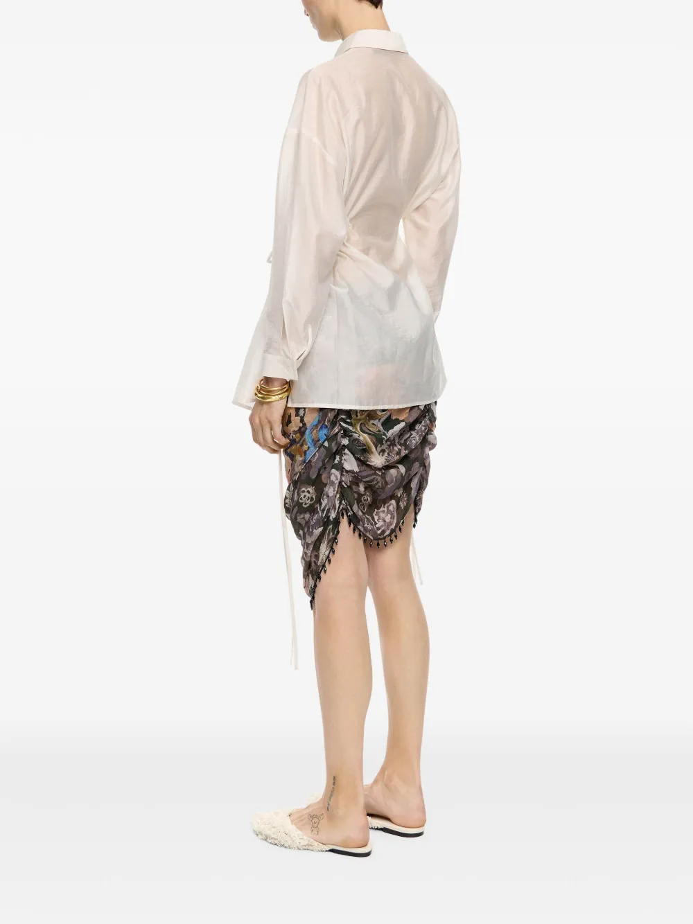 Bimba y Lola Mini-rok met bloemenprint Zwart