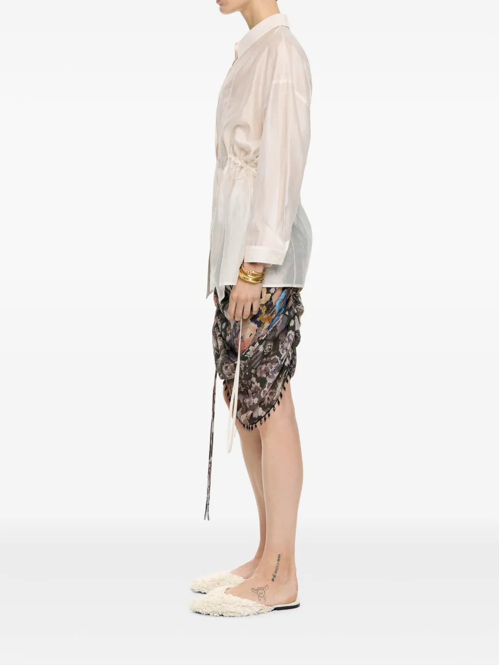 Bimba y Lola Mini-rok met bloemenprint Zwart