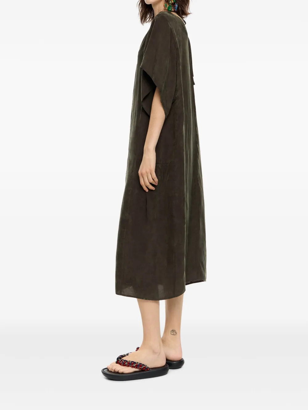 Bimba y Lola Button-up midi-jurk Groen