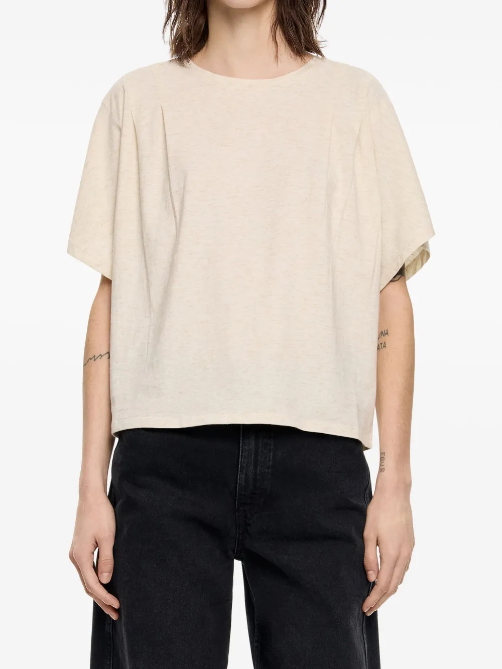 Bimba y Lola Boxy T-shirt Beige