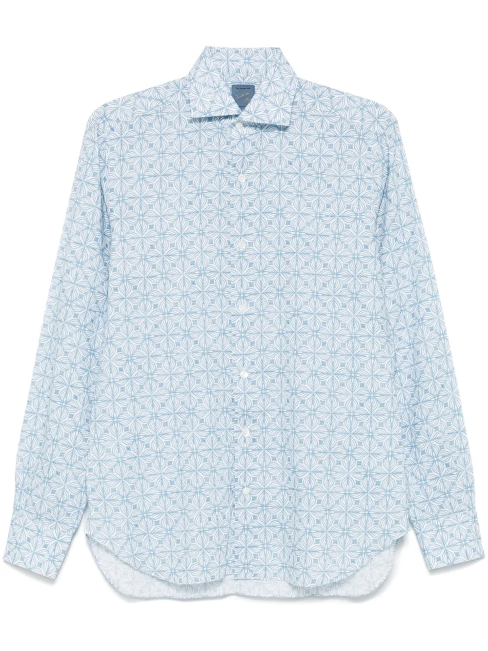 Barba Overhemd met print Blauw