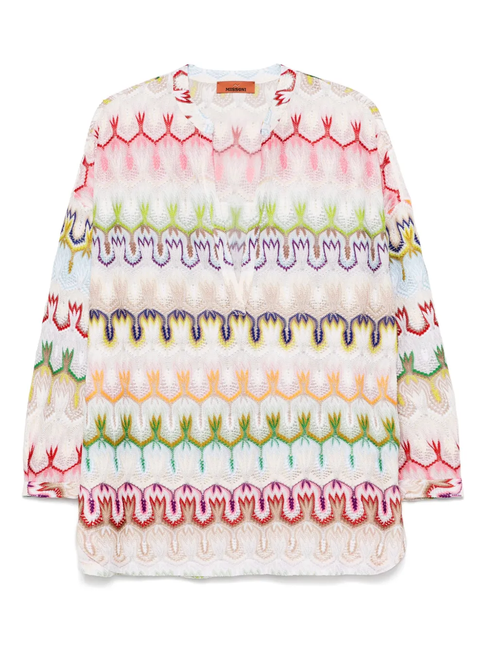 Missoni robe en crochet à coupe courte | blanc | Image 1
