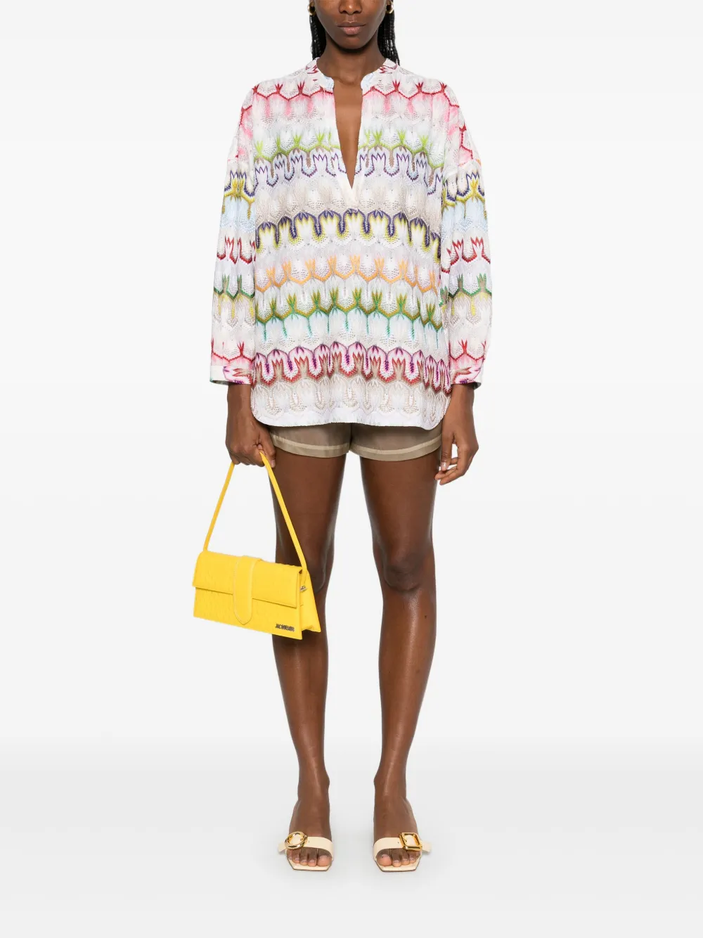 Missoni Gehaakte mini-jurk - Wit