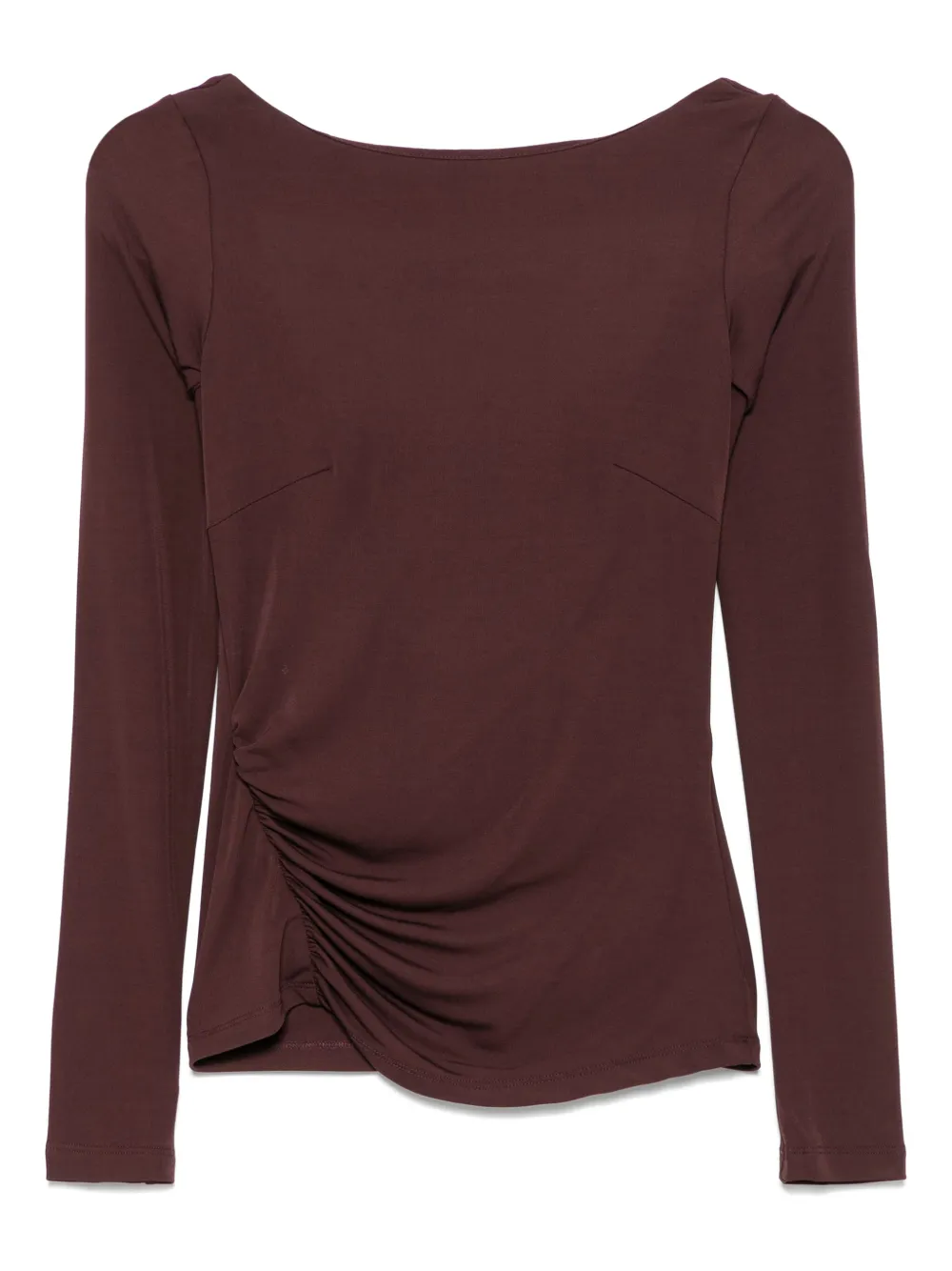 Elisabetta Franchi Gedrapeerde top Bruin
