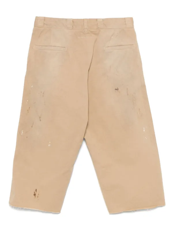 パンツ mm6 short pants Maison Margiela archives MM6 Maison Margiela paint-splatter Detailed Shorts