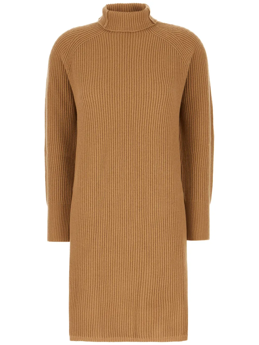 Max Mara Ribgebreide midi-jurk Bruin