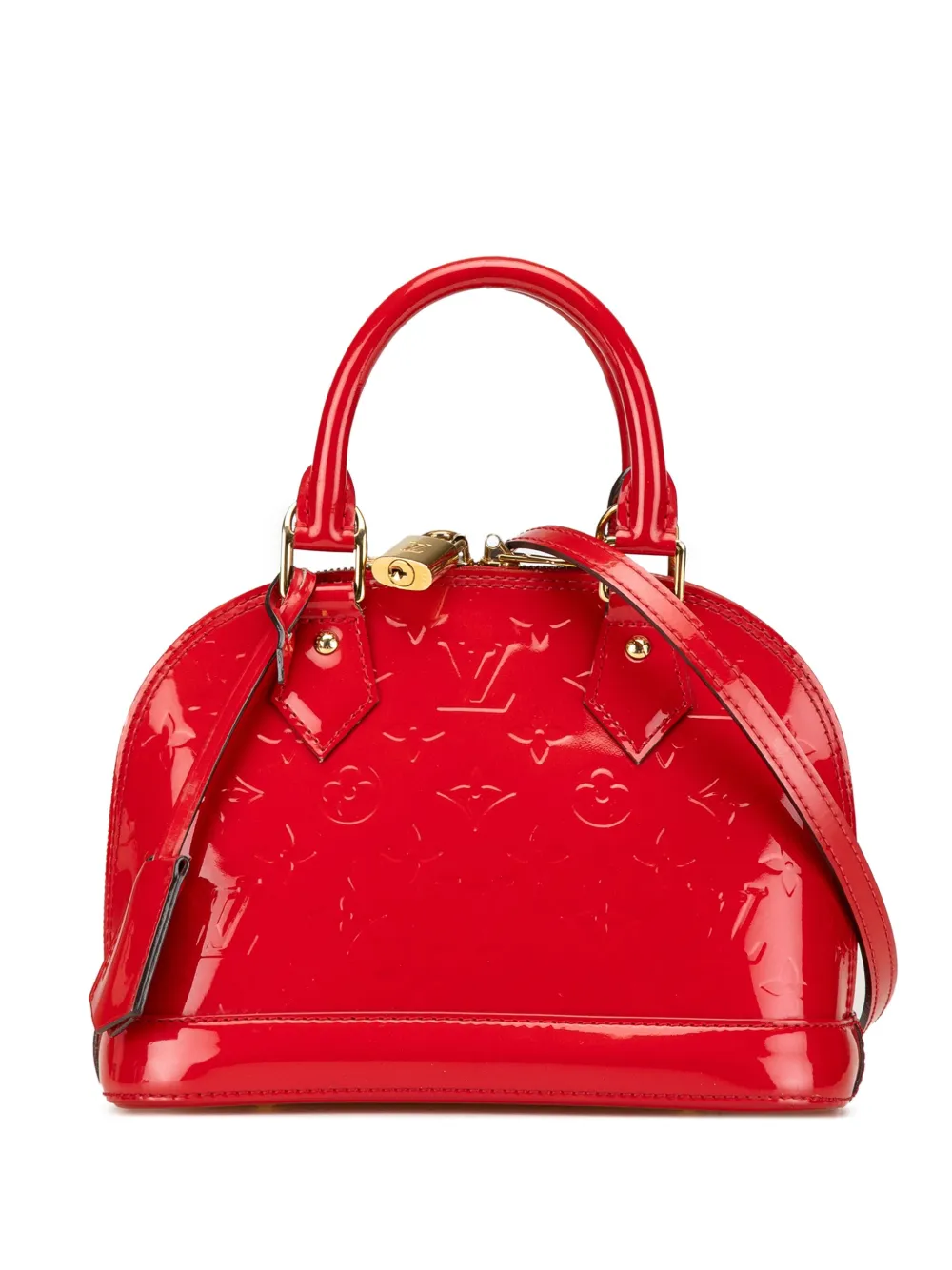 Louis Vuitton Pre-Owned 2014 モノグラム ヴェルニ アルマ BB サッチェルバッグ - レッド Louis Vuitton Pre-Owned 2014 モノグラム ヴェルニ アルマ BB サッチェルバッグ - レッド