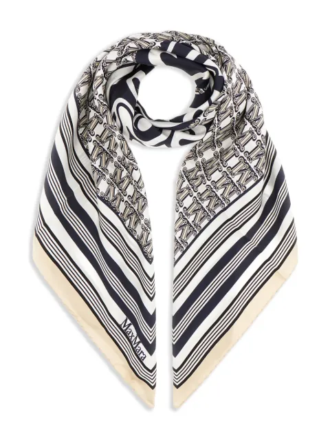 Max Mara mascada de seda con estampado