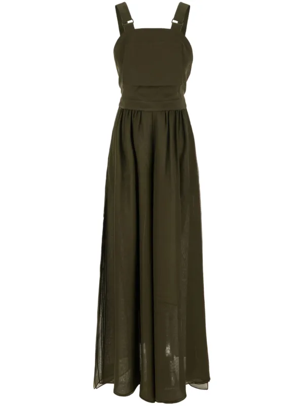 Max Mara Pinafore Jumpsuit in Green