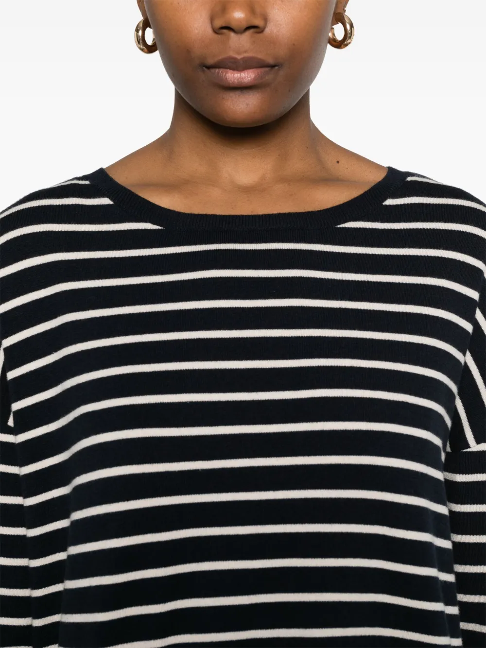 Majestic Filatures Gestreepte top Blauw