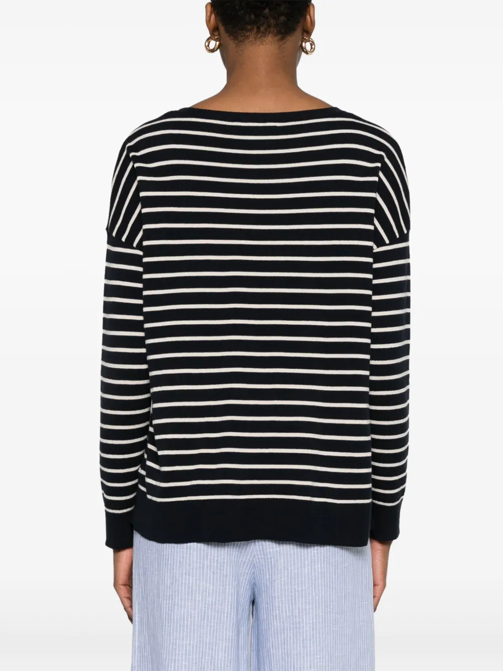 Majestic Filatures Gestreepte top Blauw
