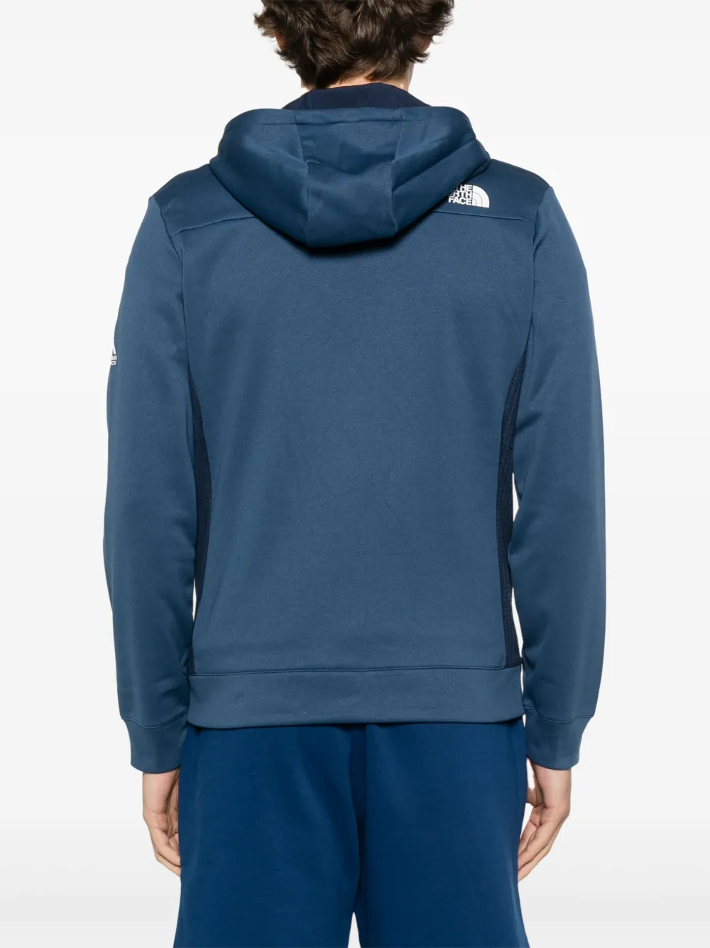 The North Face Full Zip Fleece With Hood And Pockets In 蓝色