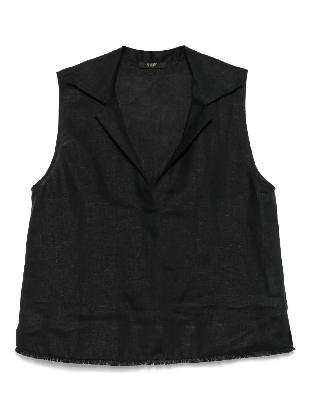 Seventy sleeveless linen top | Black | Image 1