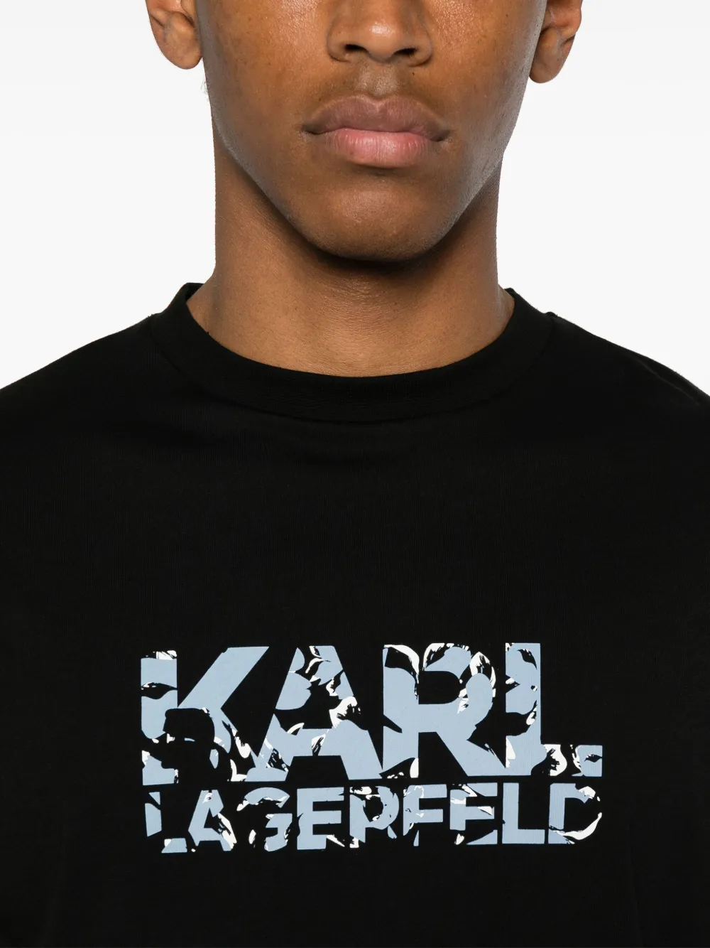 Karl Lagerfeld T-shirt met logoprint Zwart