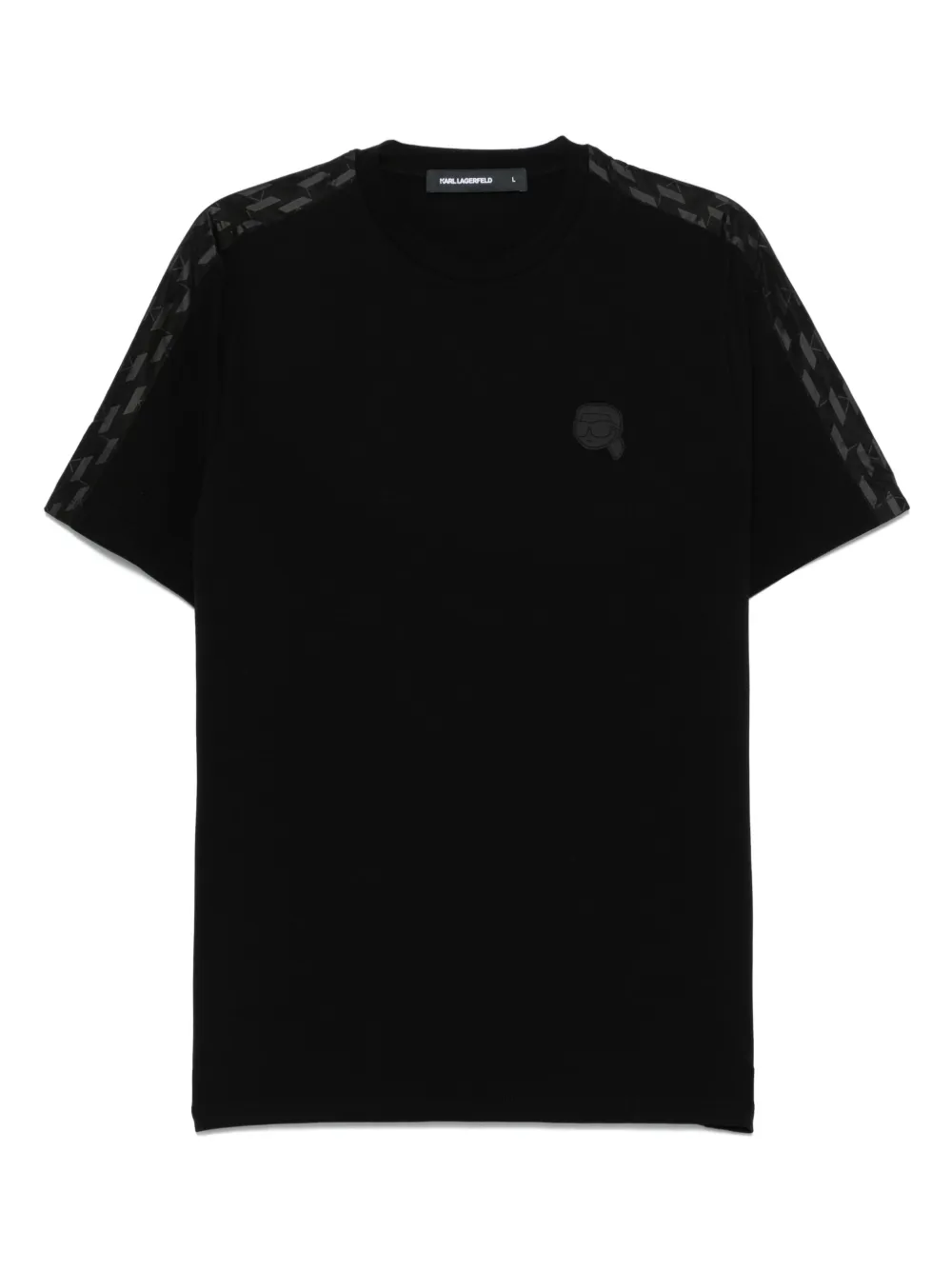 Karl Lagerfeld playera con logo en relieve | negro | Image 1