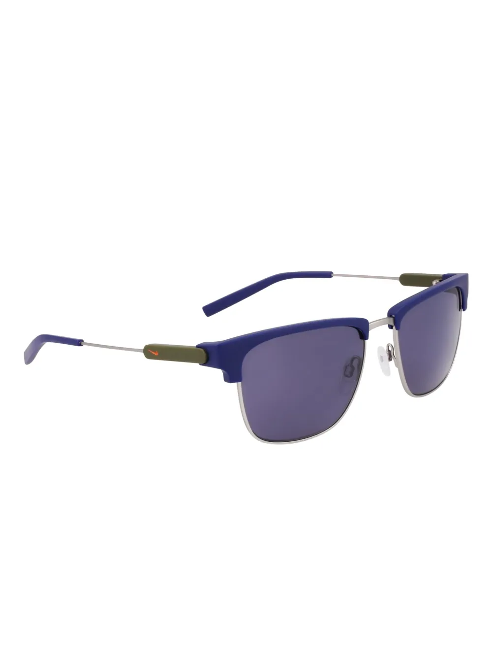 Nike Zonnebril met vierkant montuur Blauw