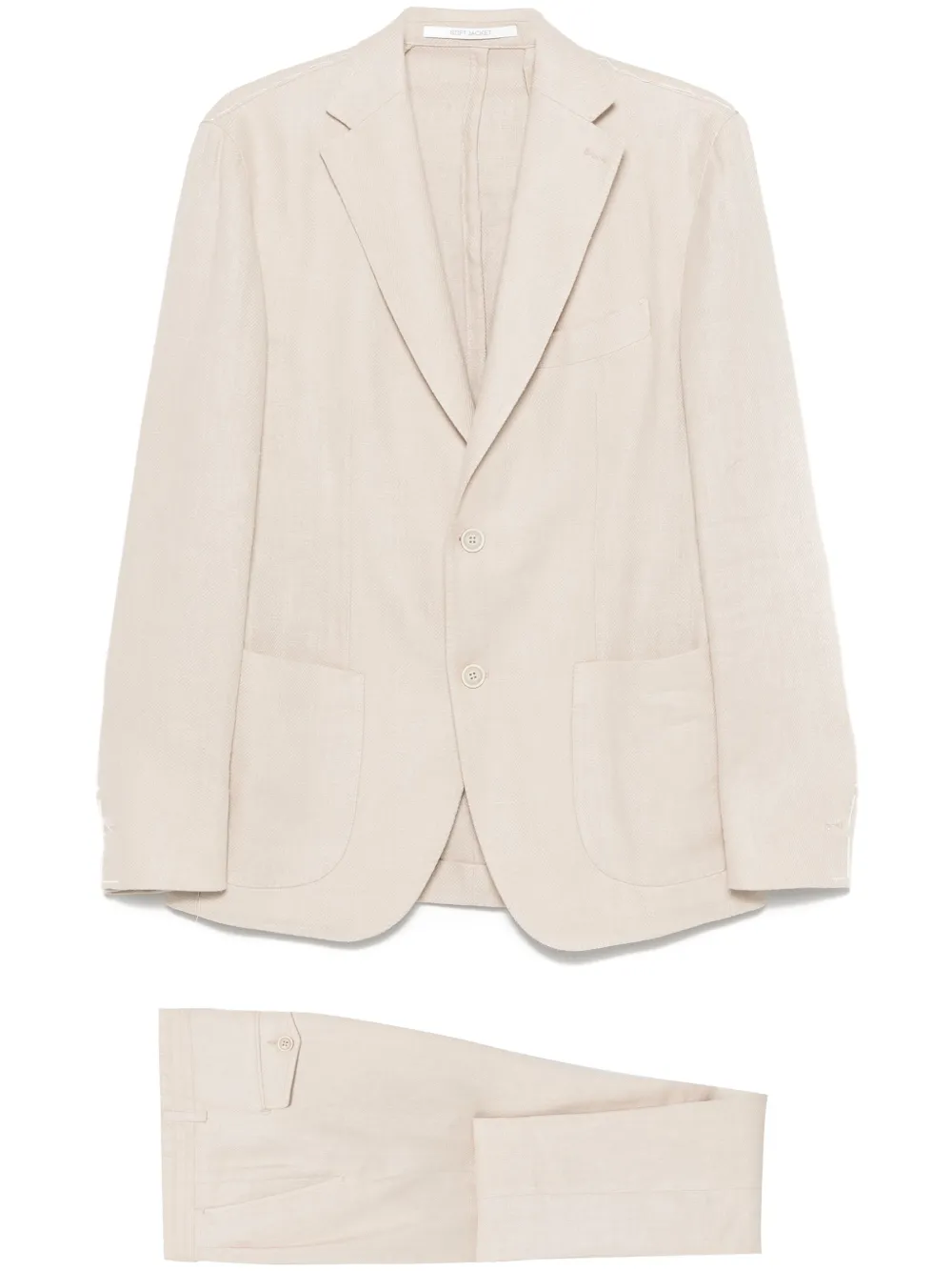 Eleventy Linen Suit In Neutrals
