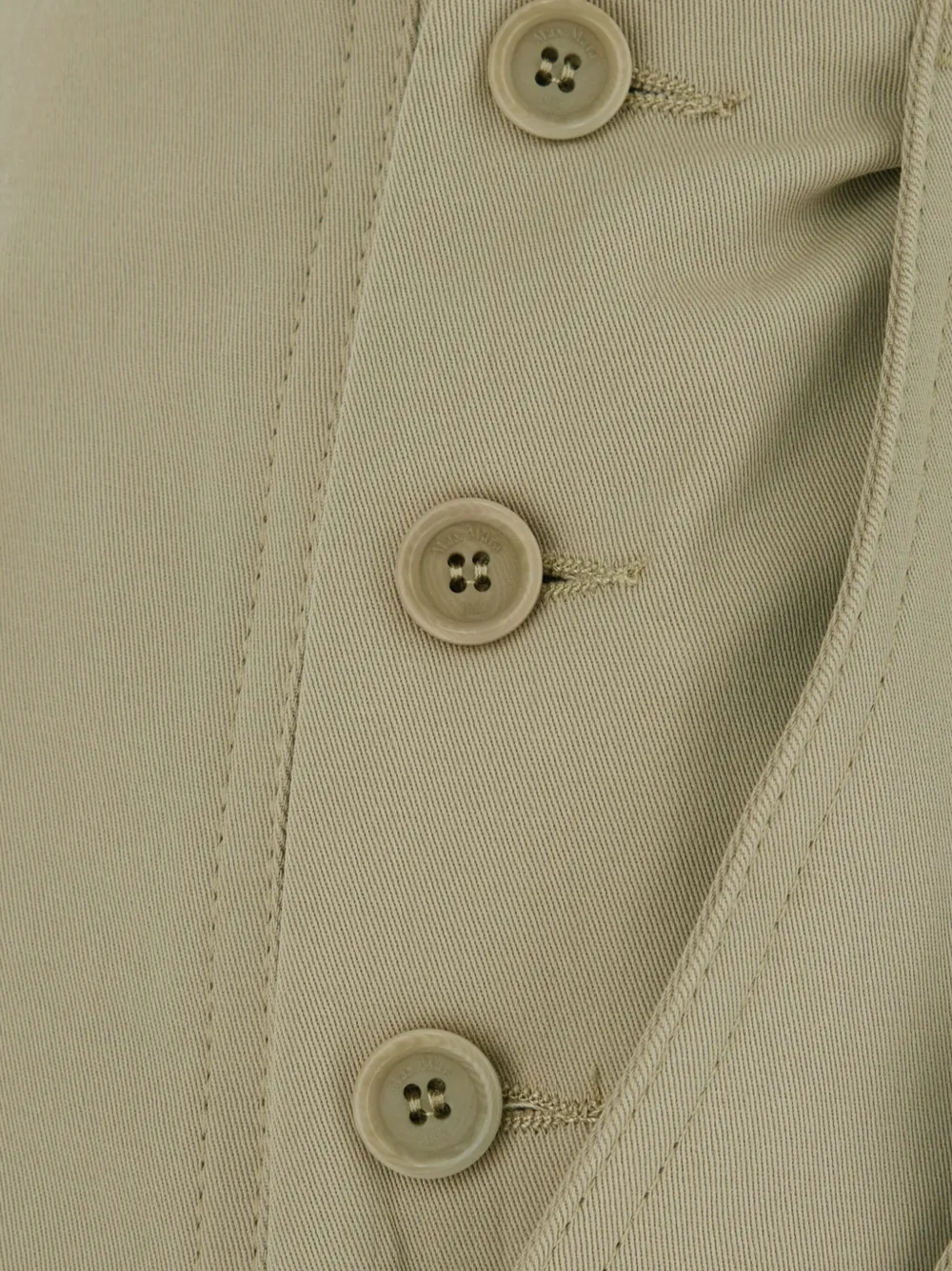 Max Mara Stretch Cotton Pants With Button Detailing And Cuffed Hem In 绿色