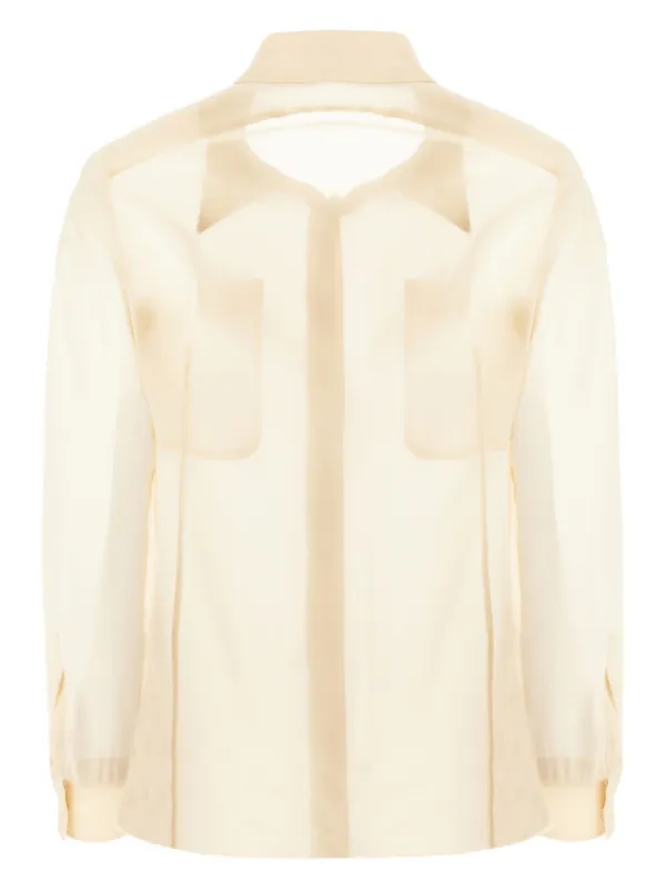 Max Mara ロゴ シルクシャツ | ニュートラル | FARFETCH JP