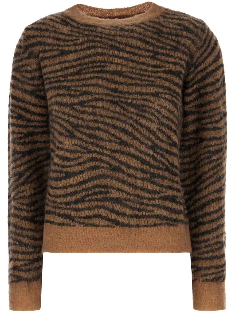 Max Mara Trui met tijger intarsia Bruin
