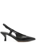 Pomme D´Or 55mm leather slingback pumps - Black