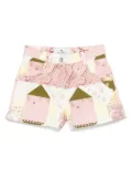 ETRO KIDS patchwork-print shorts - Pink