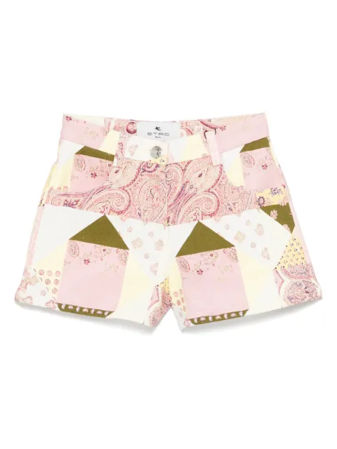 ETRO KIDS patchwork-print shorts 