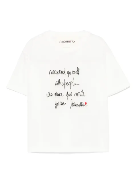 Simonetta playera con logo bordado