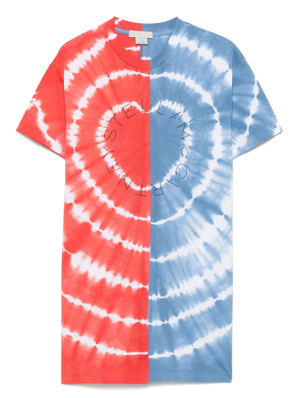 Stella McCartney Kids Kleid mit Batikmuster - Blau