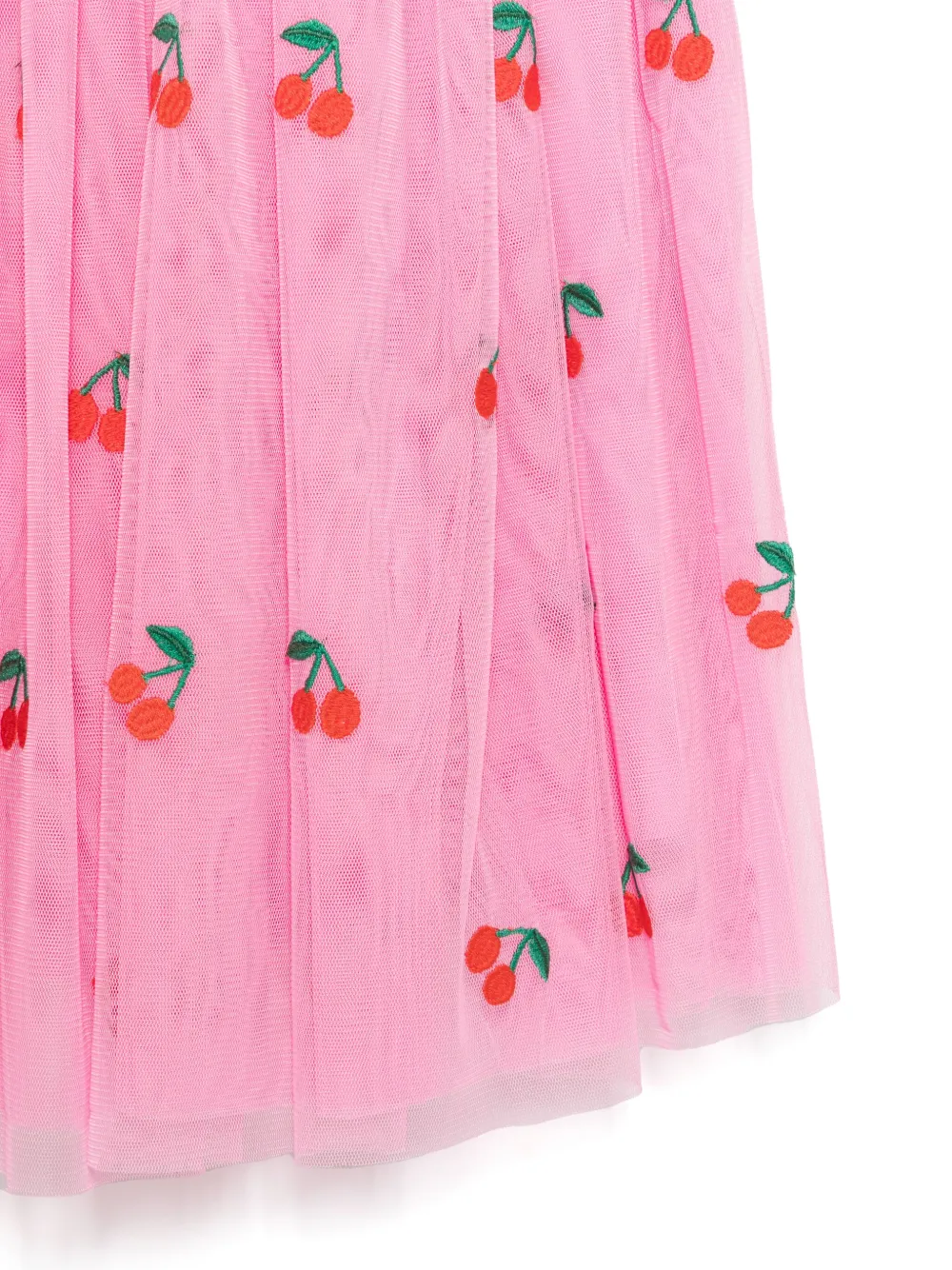 Shop Stella Mccartney Cherry-embroidered Dress In Pink