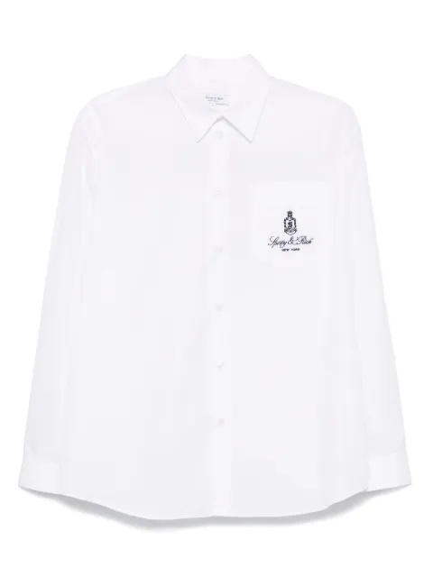 Sporty & Rich logo-embroidered shirt
