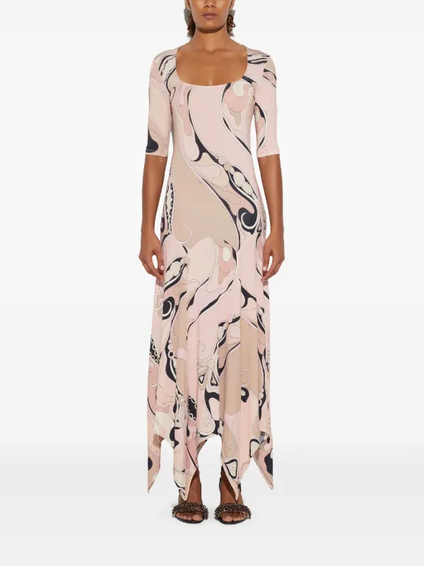pucci midi dress FWRD Renew Emilio Pucci Midi Dress in Multi