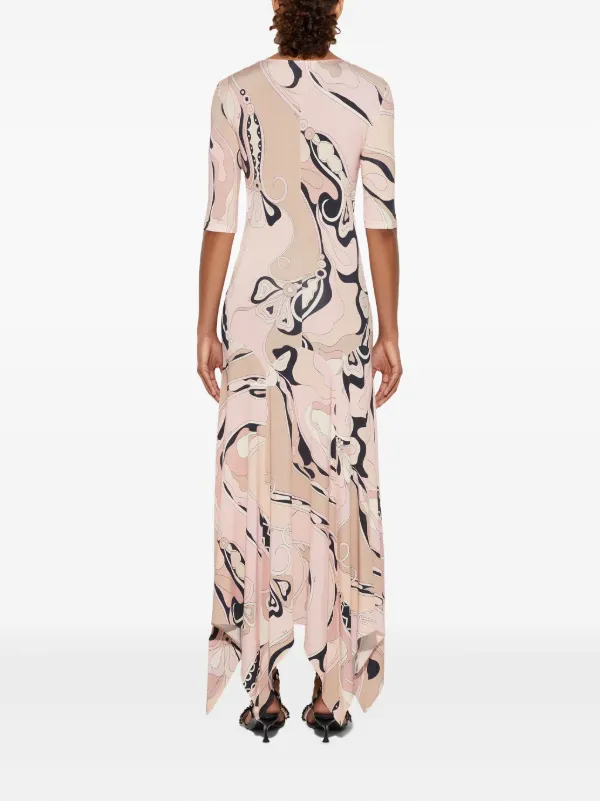 pucci orchidee silk maxi dress Orchidee silk slip dress and cape set in multicoloured - Pucci