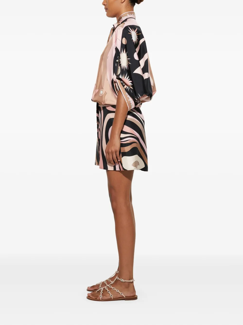 PUCCI Jurk met Marmo-print Zwart