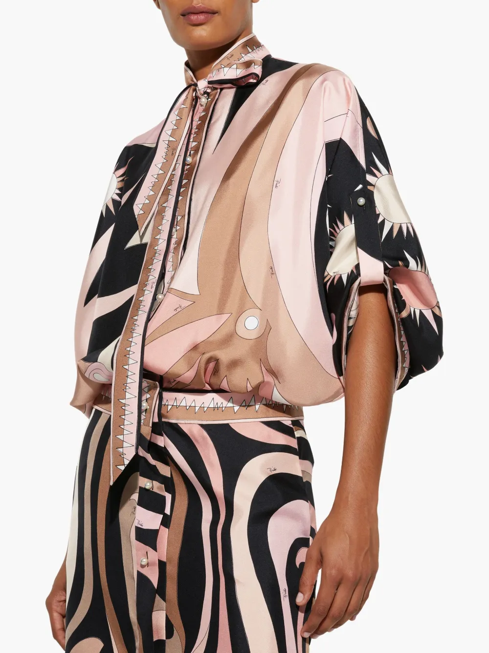 PUCCI Jurk met Marmo-print Zwart