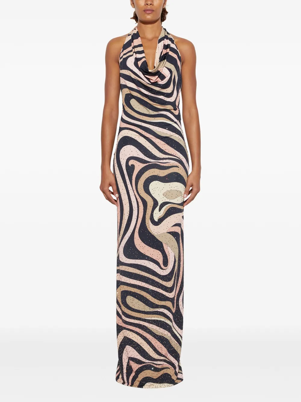 PUCCI Jurk met Marmo-print - Zwart