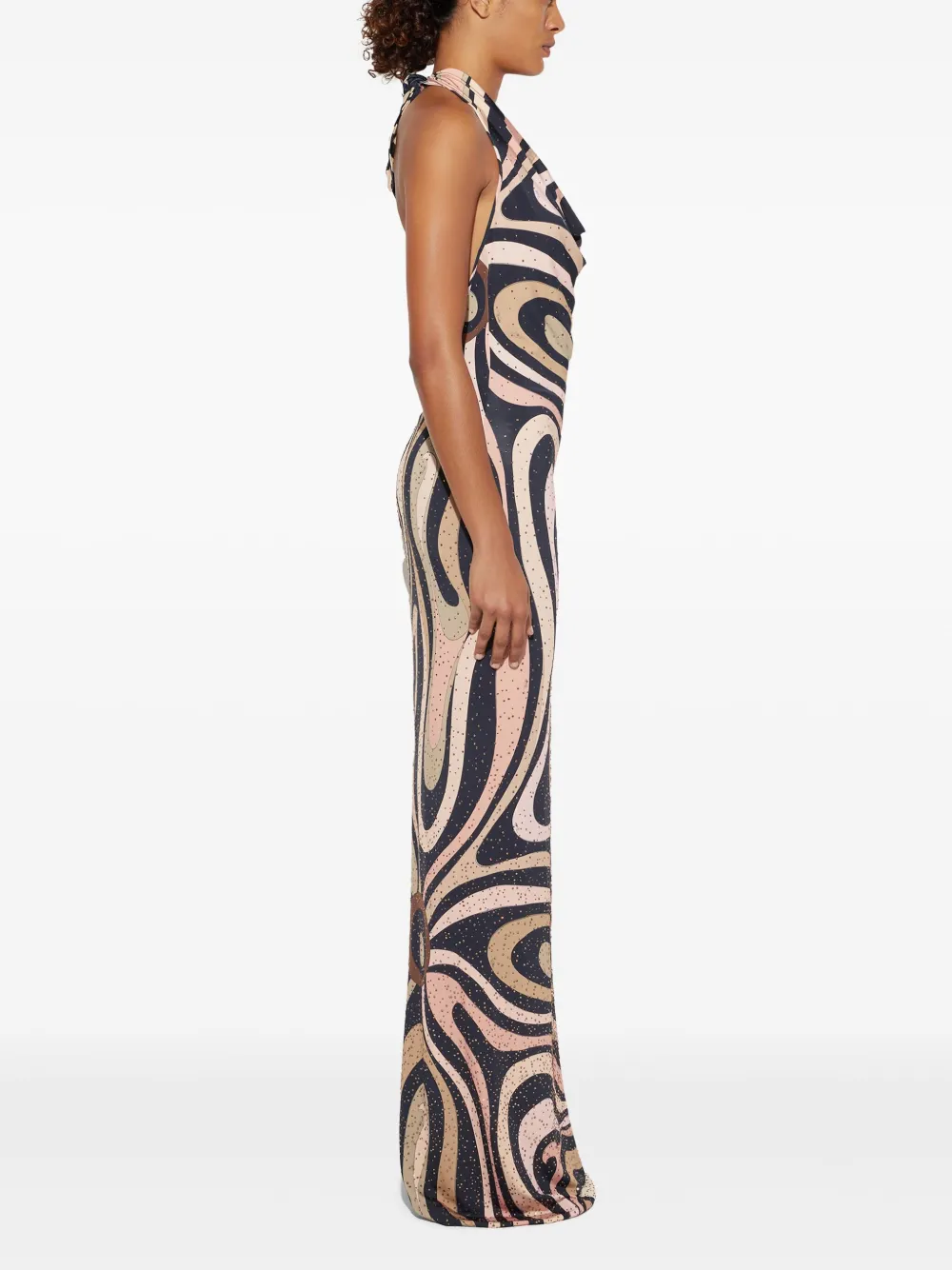 PUCCI Jurk met Marmo-print Zwart