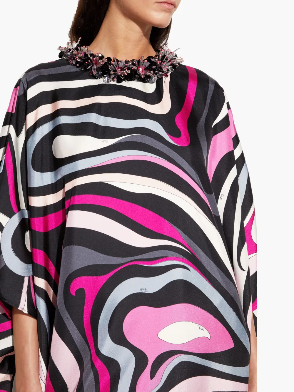 PUCCI Jurk met Marmo-print Zwart