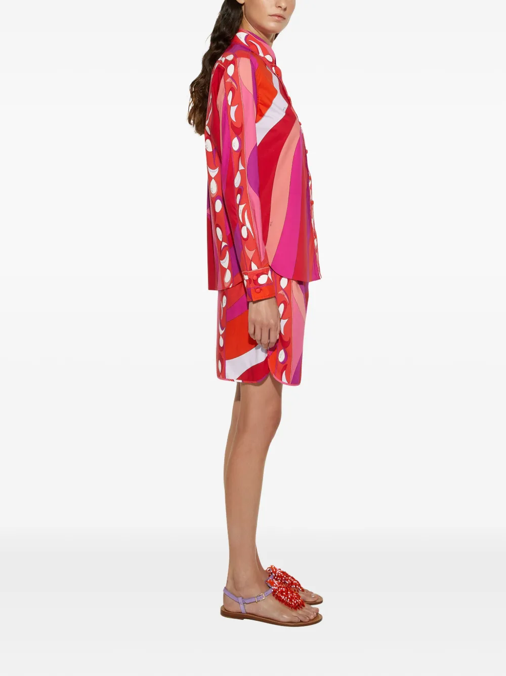 PUCCI T-shirt met Pesci-print Roze