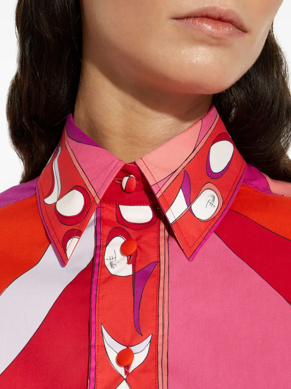 PUCCI T-shirt met Pesci-print Roze