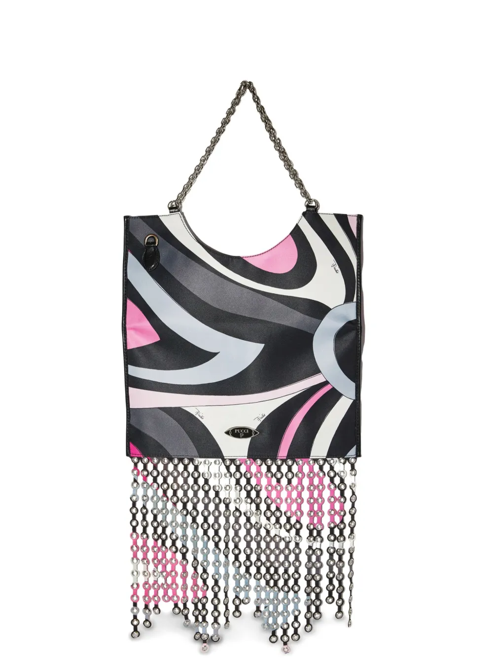 Marmo-print folded shoulder bag