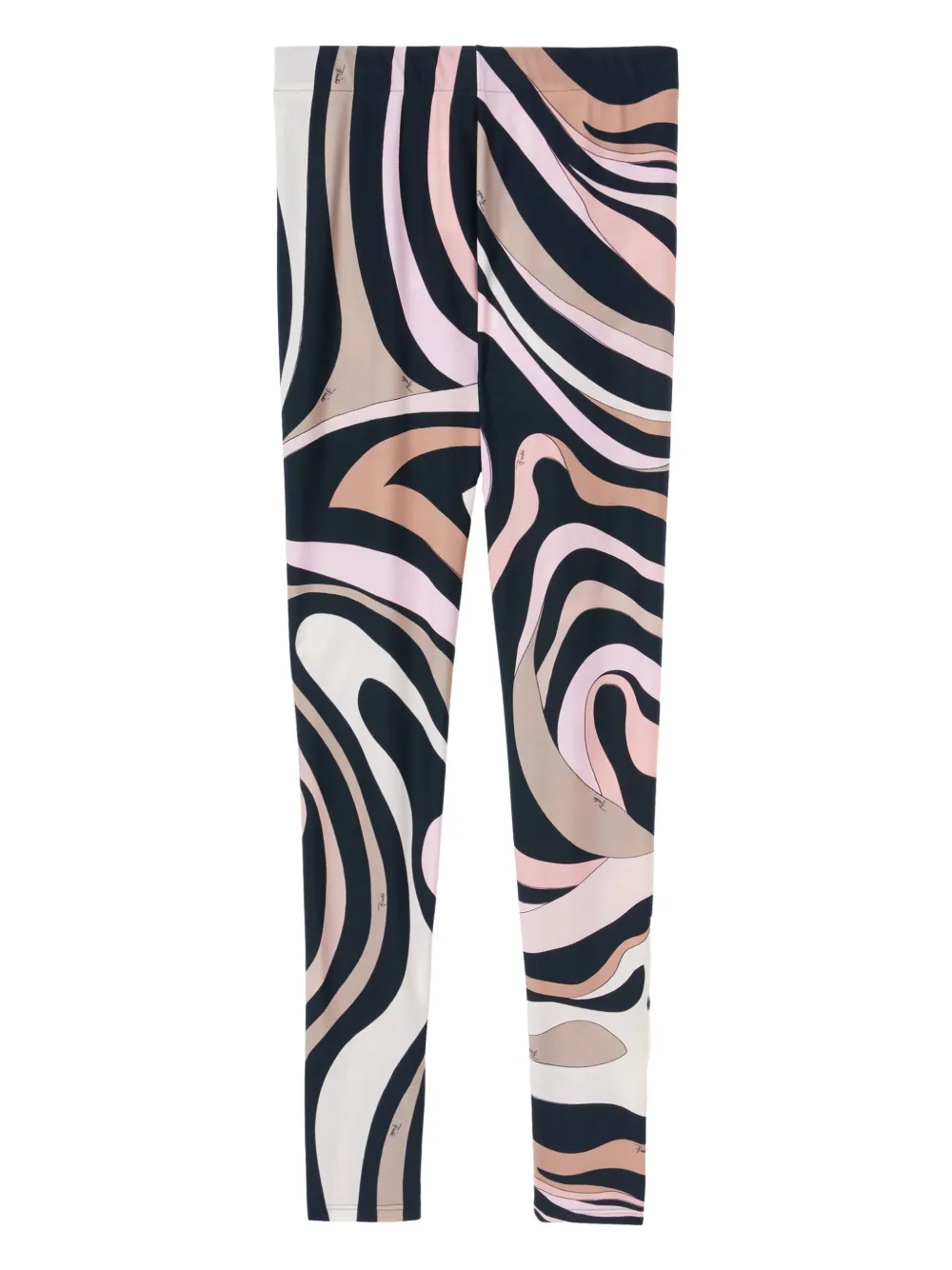 Pucci High-waisted Stretch Fit Abstract Pattern Leggings In Black
