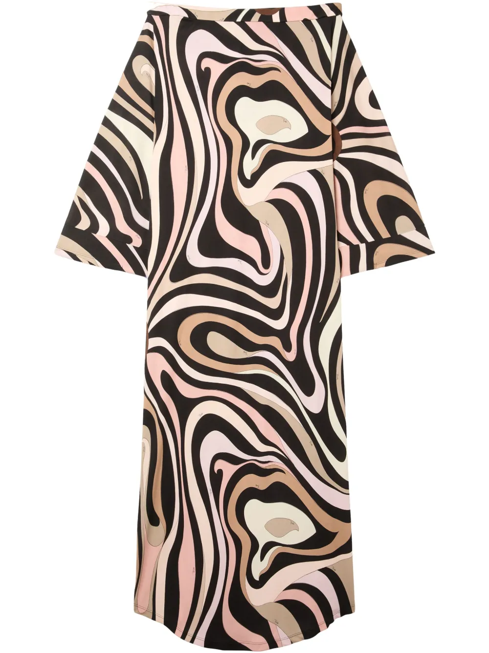 marmo-print dress