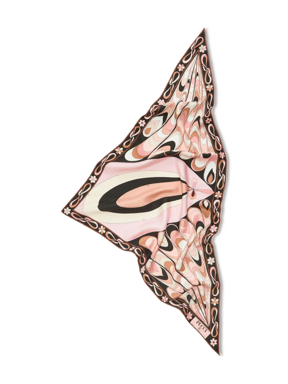 Maddalena and Onde-print silk scarf