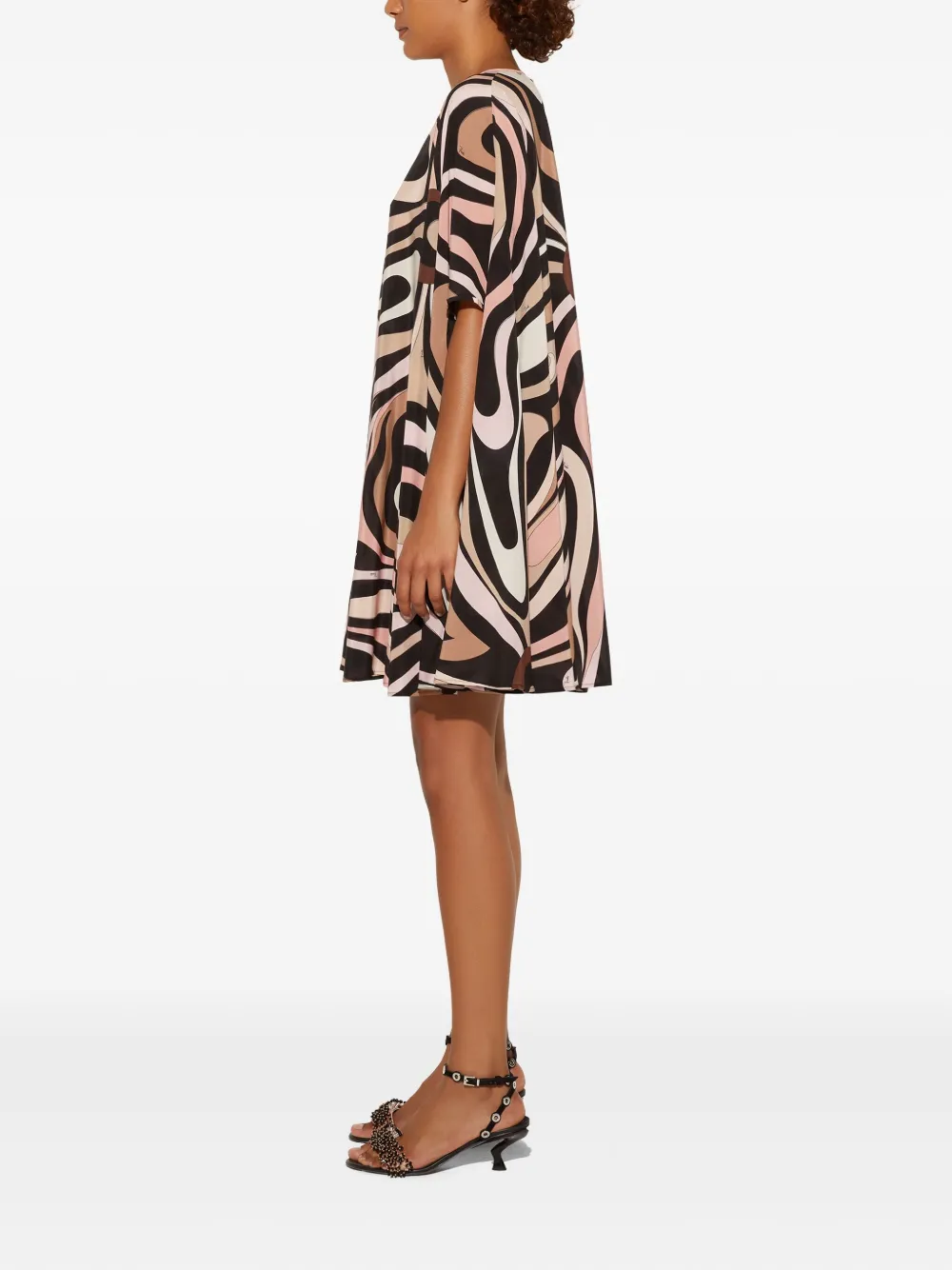 PUCCI Jurk met Marmo-print Zwart