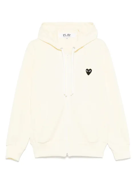 Comme Des Garçons Play هودي بسحاب وطبعة قلب كبير
