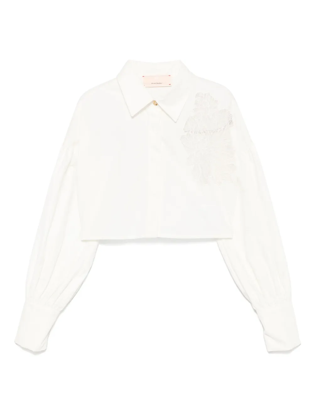 Elisabetta Franchi La Mia Bambina Shirt met kant Wit