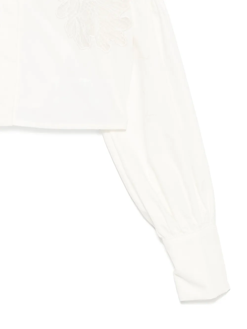 Elisabetta Franchi La Mia Bambina Shirt met kant Wit