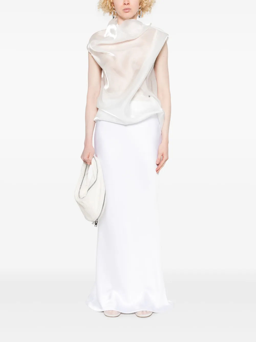 Issey Miyake Eau top - Wit