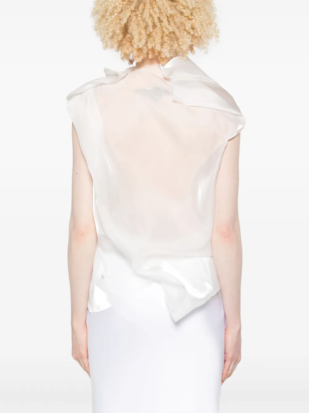 Issey Miyake Eau top Wit